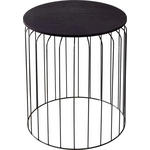 BEISTELLTISCH rund Schwarz  - Schwarz, Design, Holzwerkstoff/Metall (44/50cm) - Ambia Home