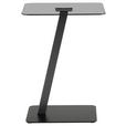 BEISTELLTISCH in Metall, Glas 40/30/55 cm  - Schwarz/Grau, Design, Glas/Metall (40/30/55cm) - Carryhome