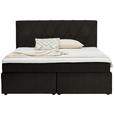 BOXSPRINGBETT 180/200 cm  in Mokka  - Schwarz/Mokka, Design, Kunststoff/Textil (180/200cm) - Xora