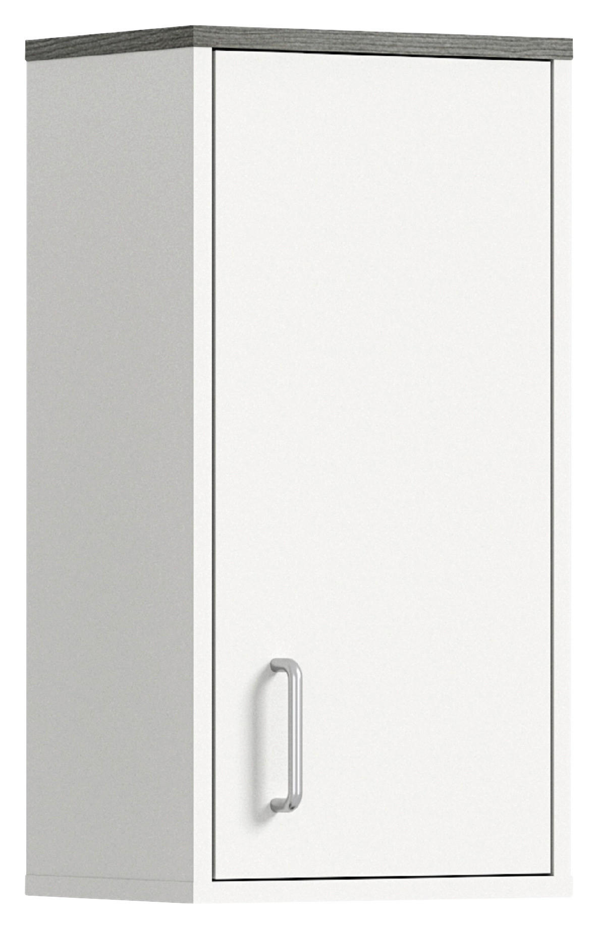 HÄNGESCHRANK 32/60/21 cm  - Silberfarben/Weiß, MODERN, Holzwerkstoff/Kunststoff (32/60/21cm) - Xora