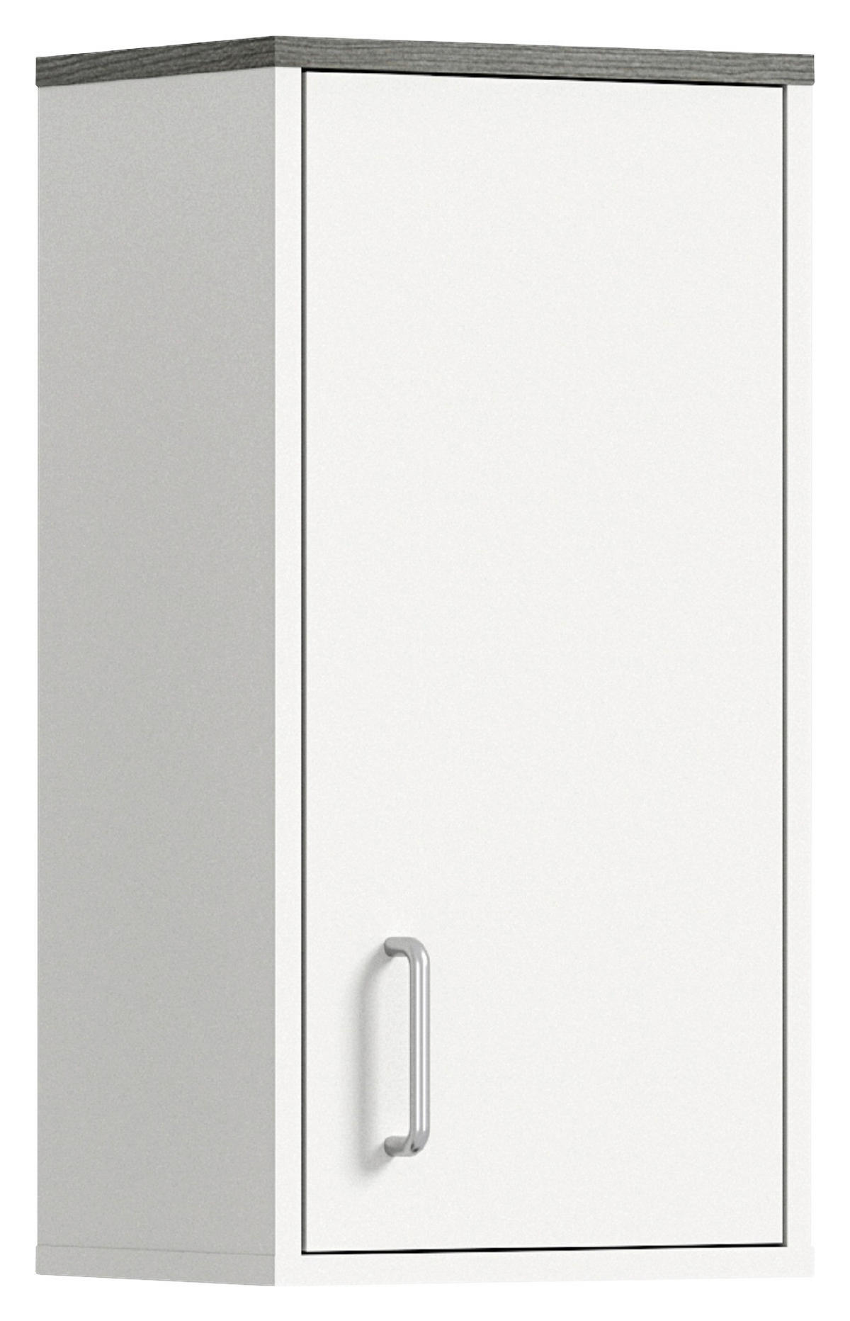 HÄNGESCHRANK 32/60/21 cm  - Silberfarben/Weiß, MODERN, Holzwerkstoff/Kunststoff (32/60/21cm) - Xora