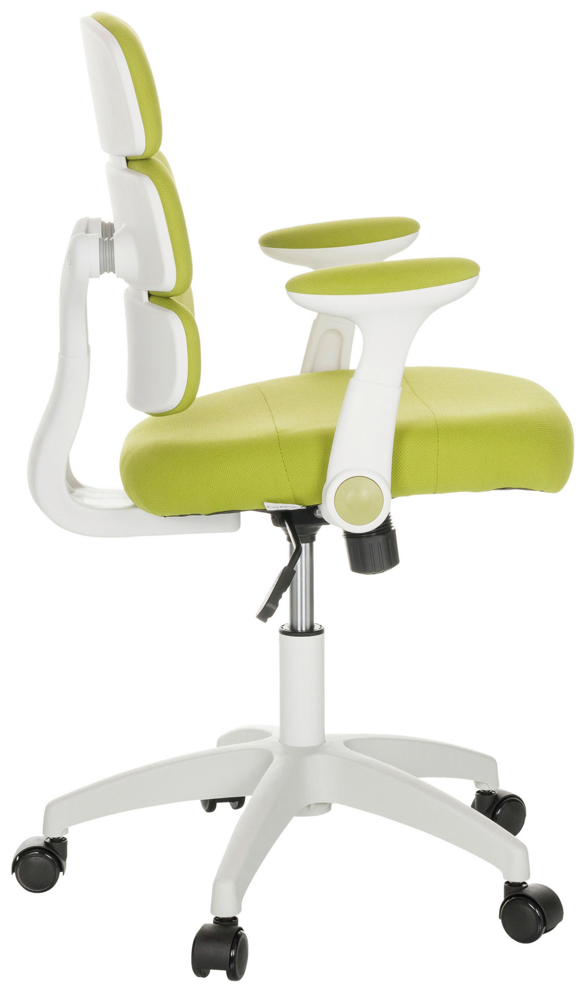 MLADINSKI VRTLJIVI STOL tekstil zelena  - bela/zelena, Basics, umetna masa/tekstil (62/86-97/62cm) - MID.YOU