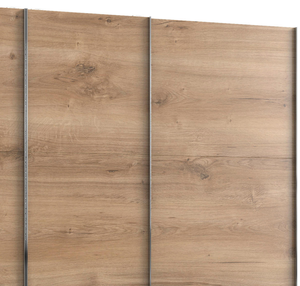 SCHWEBETÜRENSCHRANK  in Eichefarben  - Chromfarben/Eichefarben, Basics, Holzwerkstoff/Metall (350/216/65cm) - MID.YOU
