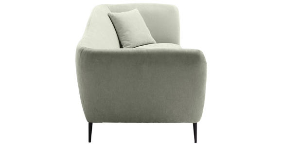 RÉCAMIERE Salbeigrün Chenille Zierkissen, Rücken echt  - Salbeigrün/Schwarz, KONVENTIONELL, Textil/Metall (224/70/97cm) - Hom`in