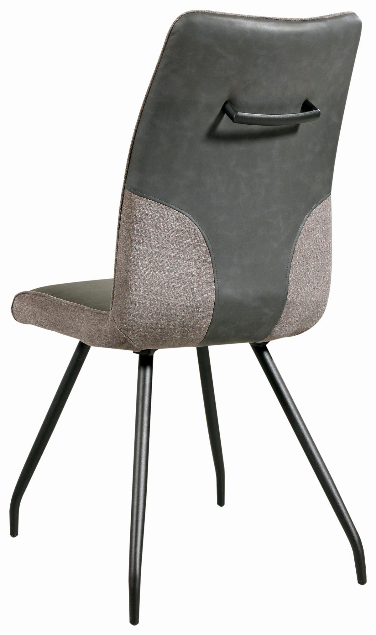 STOL, kovina, tekstil siva  - barve kroma/siva, Design, kovina/tekstil (45/96/62,5cm) - Carryhome