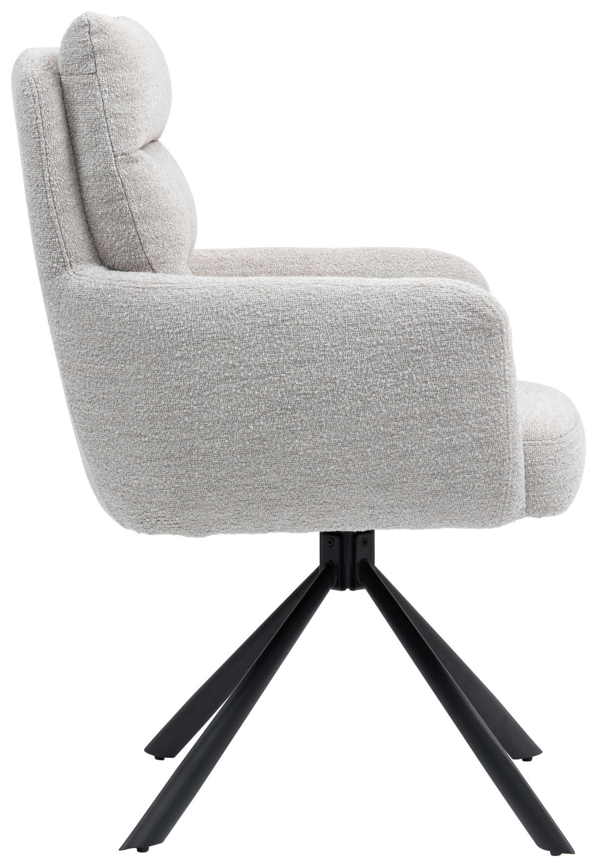 Armlehnstuhl Elli Taupe  in Eisen  - Taupe/Schwarz, KONVENTIONELL, Textil/Metall (60/95/67cm) - MID.YOU