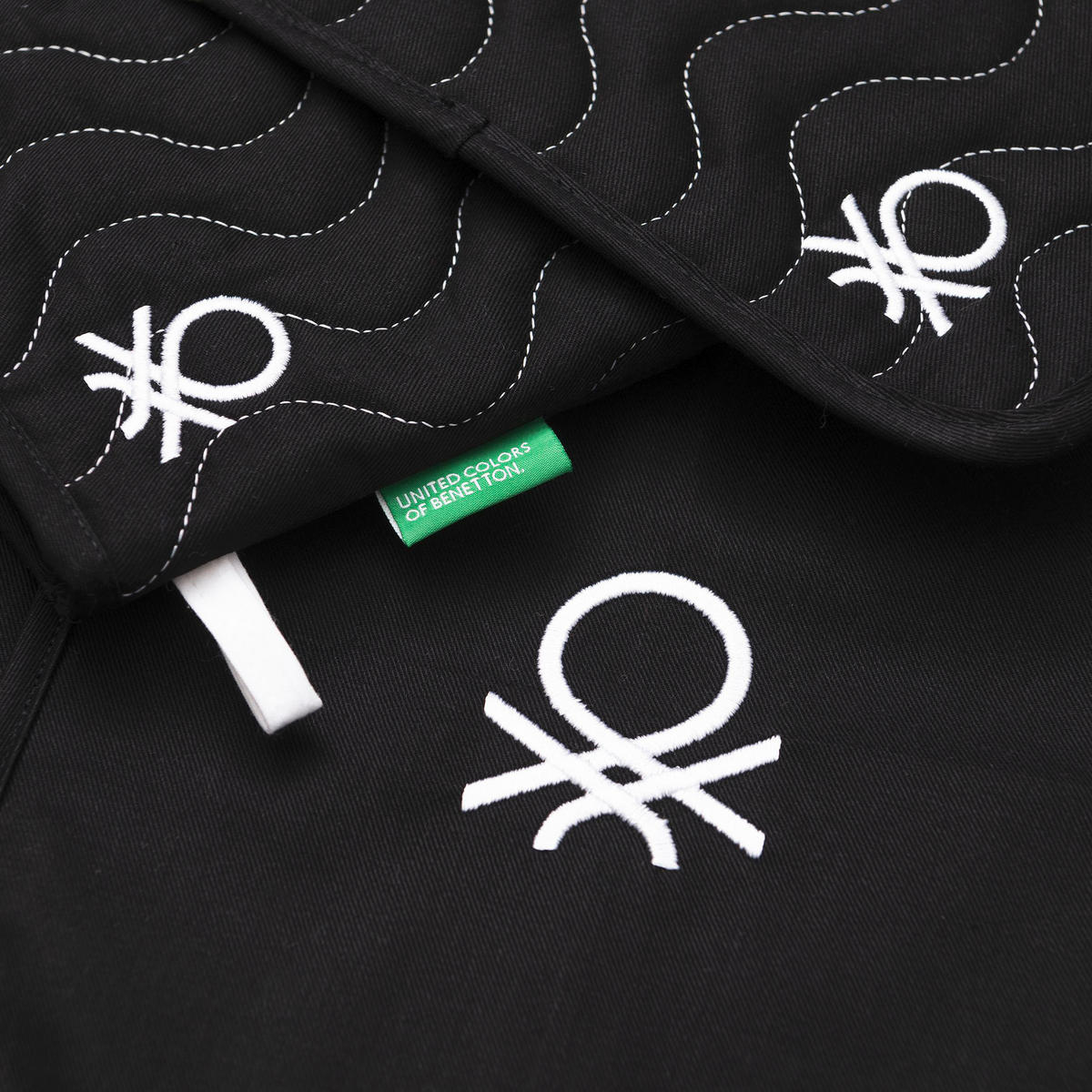 SCHÜRZEN-SET Schwarz, Weiß  - Schwarz/Weiß, Basics, Textil (30/26/2.5cm) - Benetton