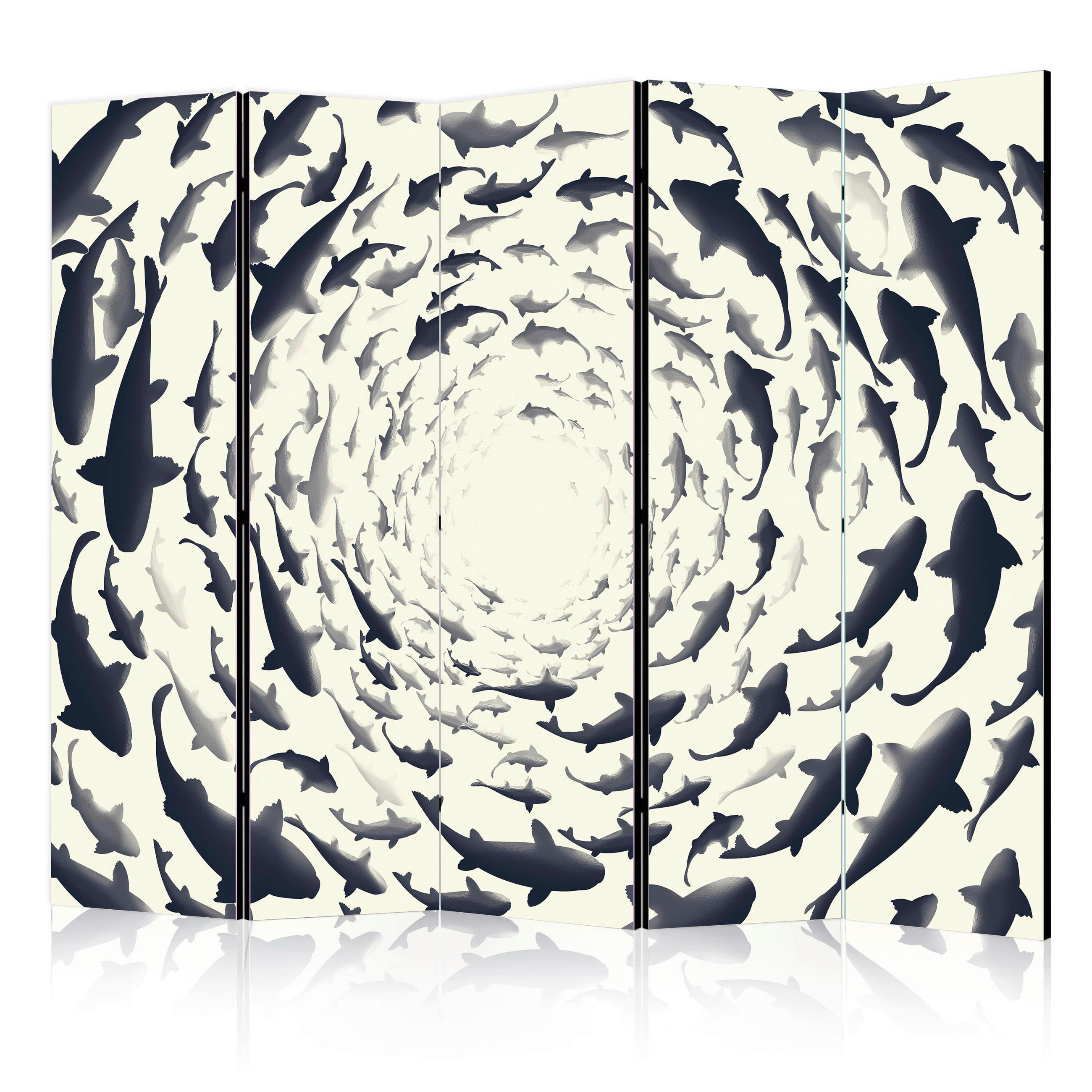 SKÄRMVÄGG  i trä, textil  svart, vit, pärlemor  - vit/pärlemor, Basics, trä/textil (225/172/3cm) - artgeist