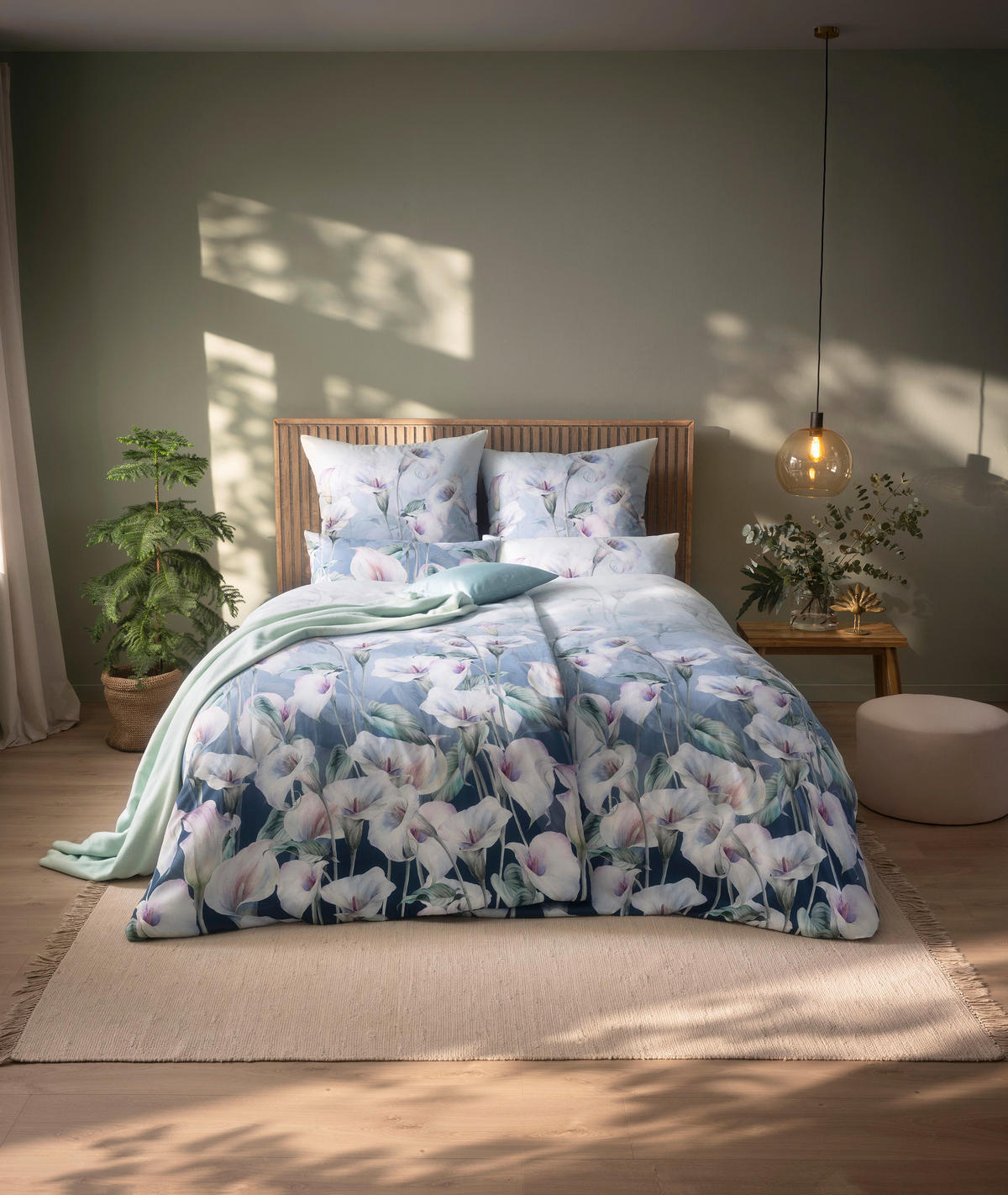 BETTWÄSCHE Luxury Satin 155/220 cm  - Blau, Design, Textil (155/220cm) - Estella