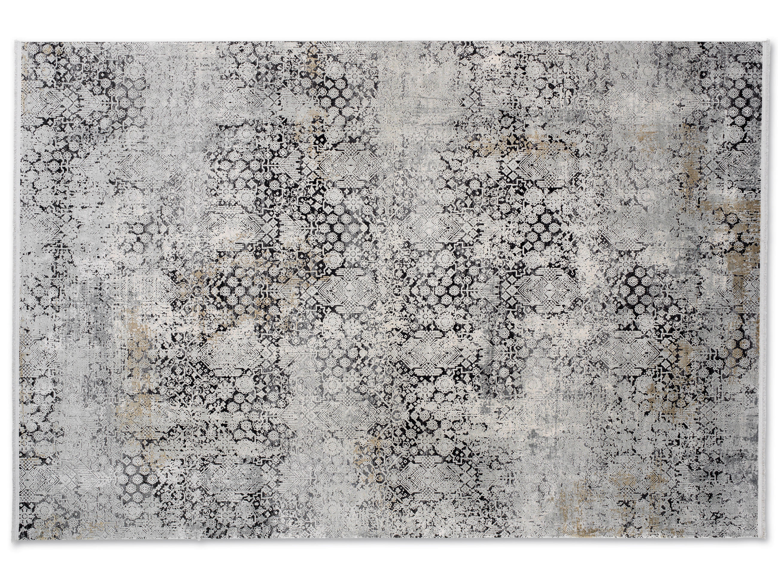 VINTAGE-TEPPICH 133/190 cm Gravina Anthrazit, Silberfarben  - Anthrazit/Silberfarben, Design, Textil (133/190cm) - Novel