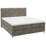 BOXSPRINGBETT 180/200 cm  in Silberfarben  - Chromfarben/Silberfarben, KONVENTIONELL, Kunststoff/Textil (180/200cm) - Voleo