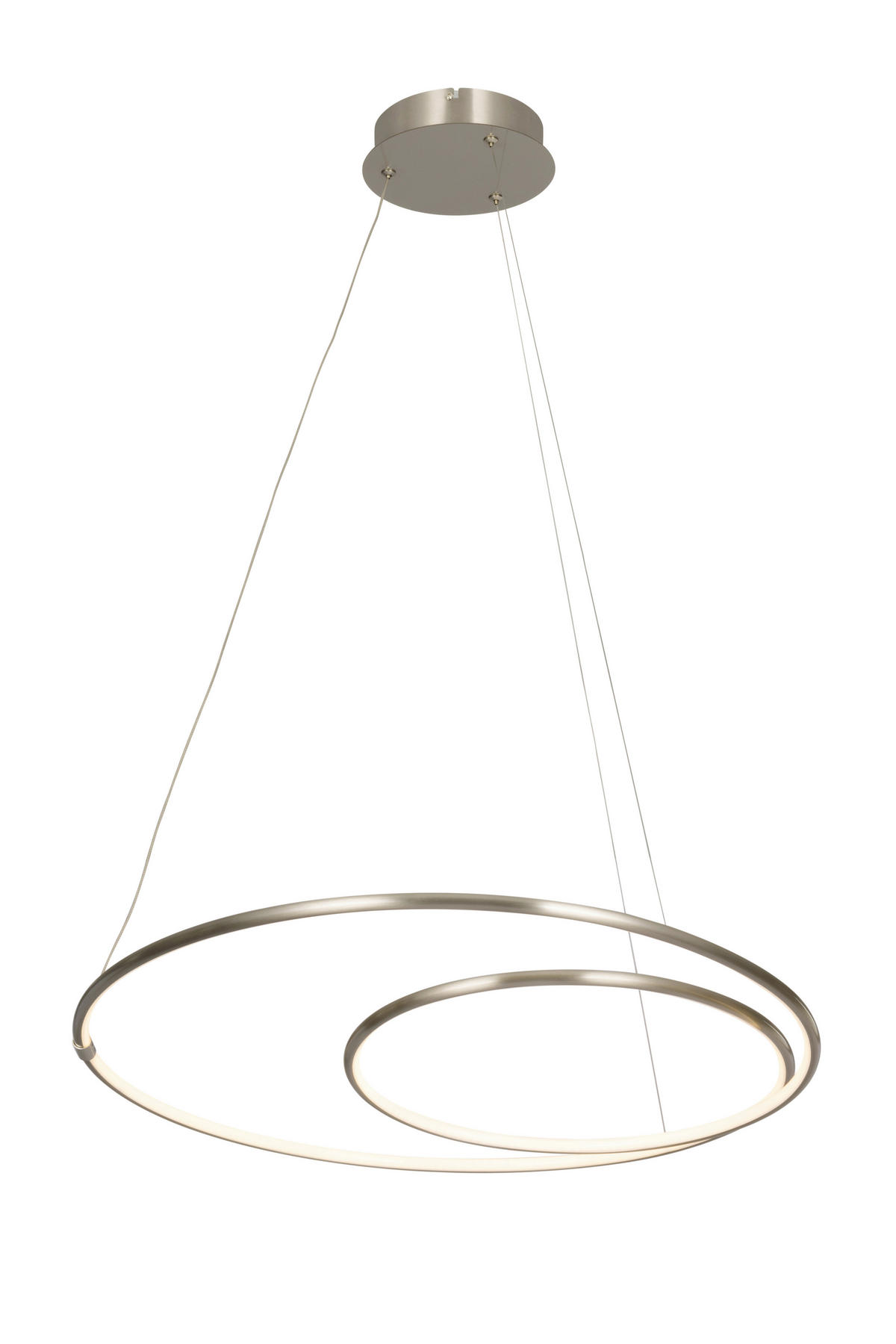 LED-HÄNGELEUCHTE  67/150 cm    - Nickelfarben, LIFESTYLE, Kunststoff/Metall (67/150cm) - Novel