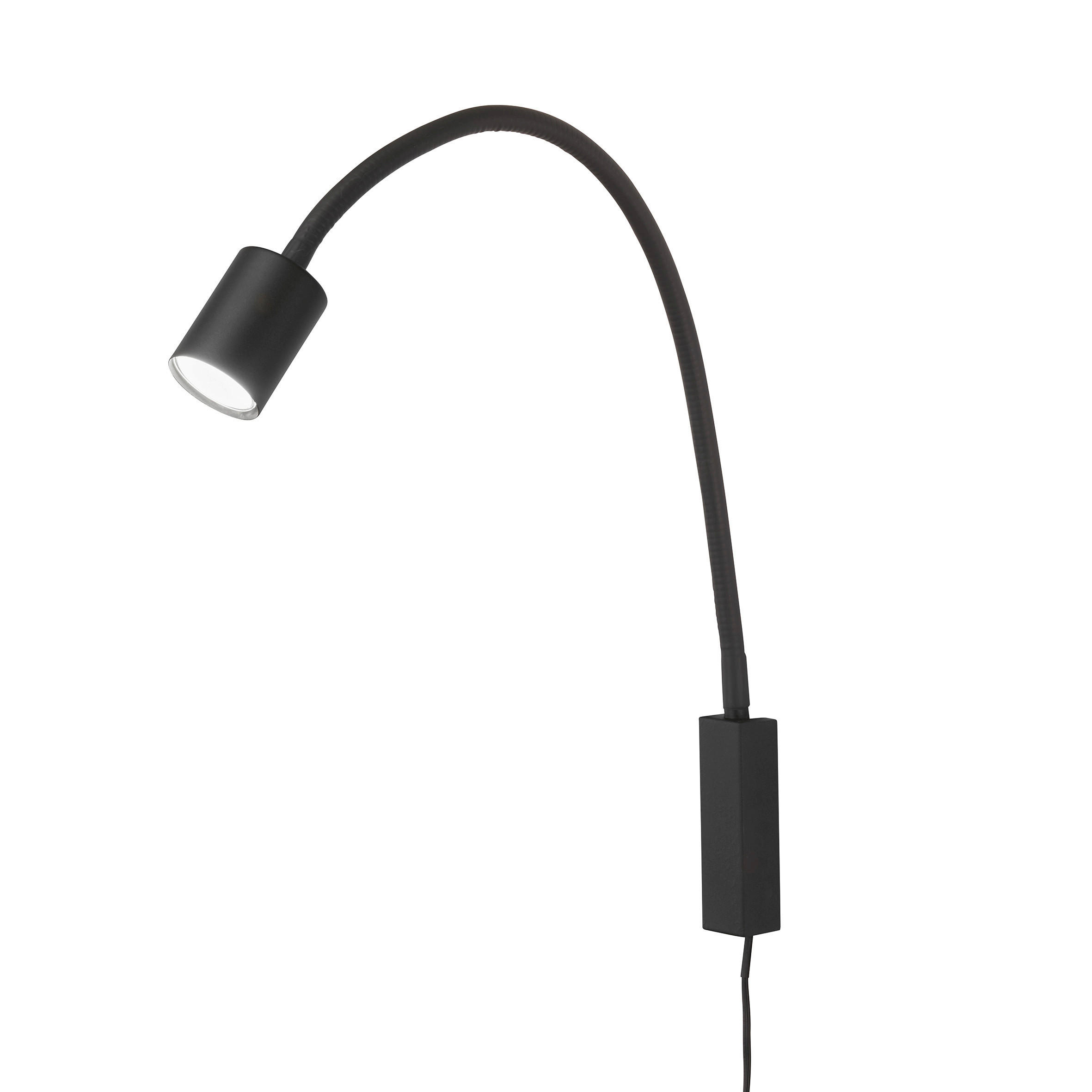 Fischer & Honsel Led-Wandleuchte Justi Schwarz 6x52x6 cm