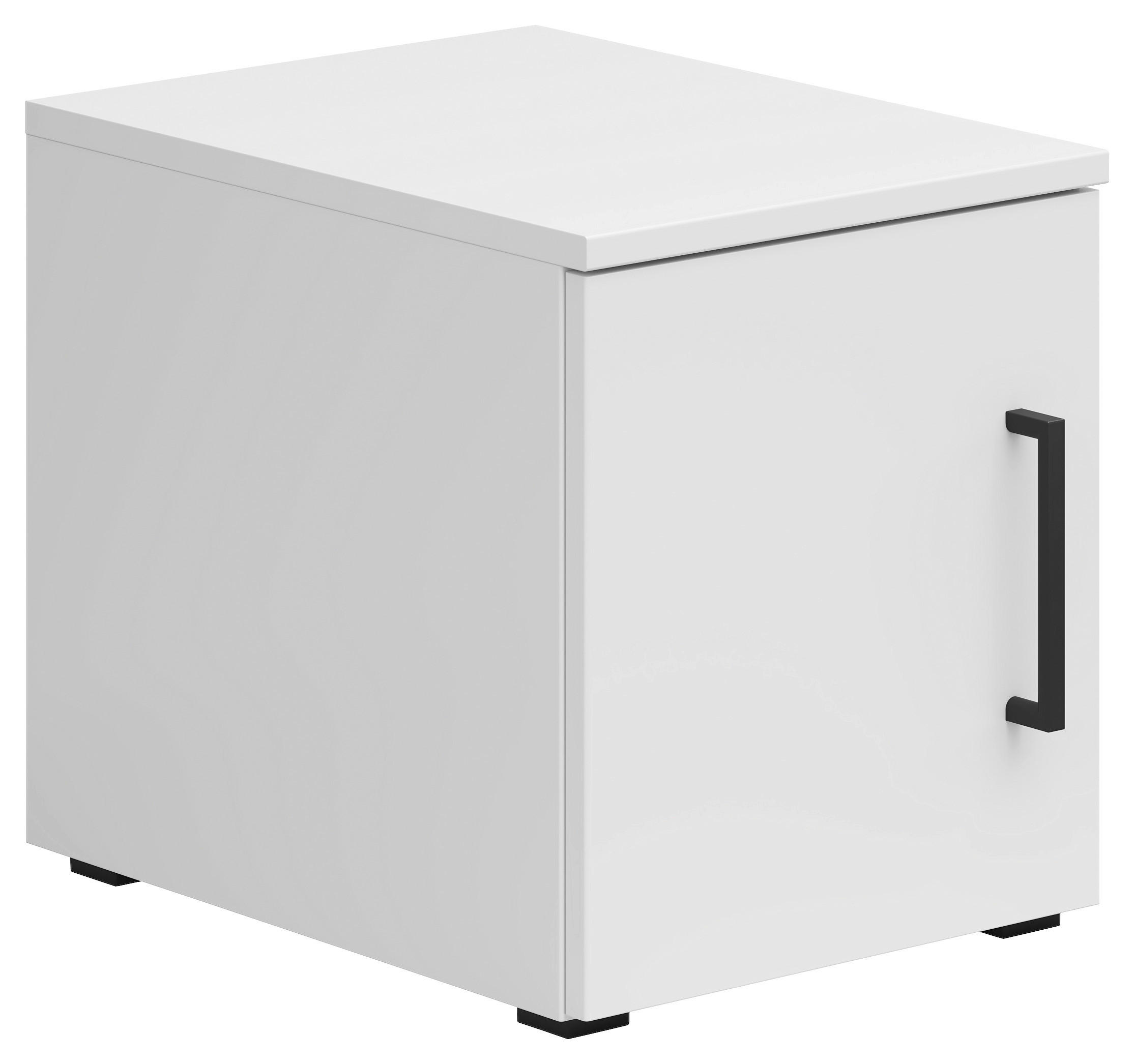 SZEKRÉNYRÁTÉT  - fekete/fehér, Modern, műanyag/faalapú anyag (30/35/40cm) - Carryhome