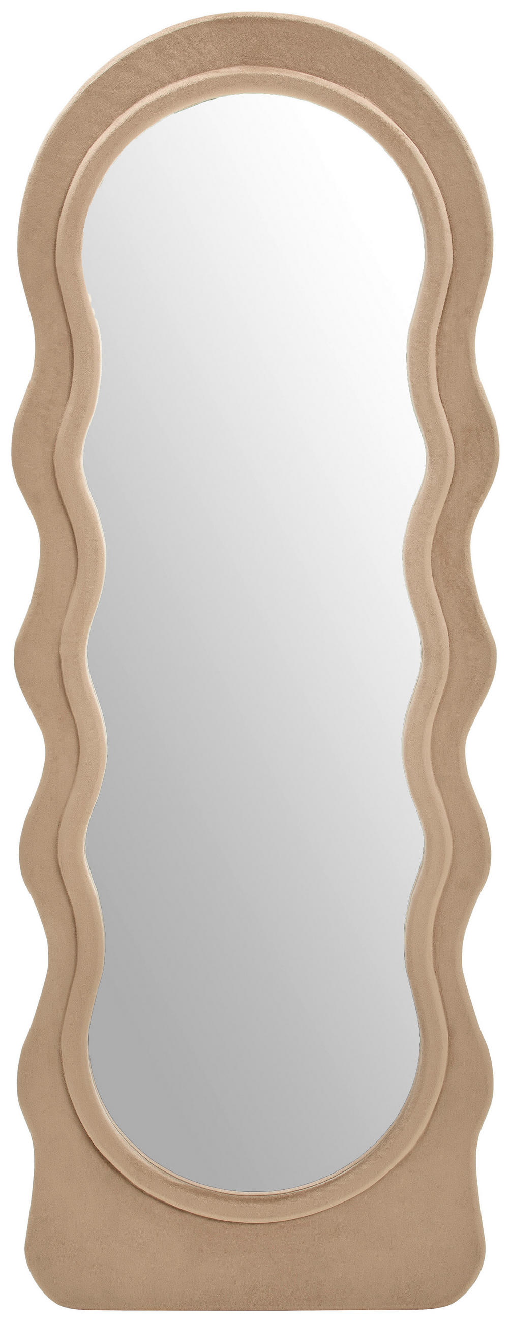 WANDSPIEGEL 59/160/4 cm    in oval  - Taupe, Design, Glas/Holzwerkstoff (59/160/4cm) - MID.YOU