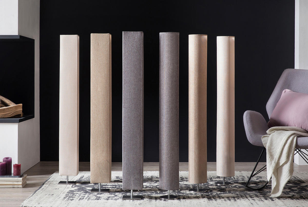 STEHLEUCHTE  14/120/14 cm   - Chromfarben/Champagner, Design, Kunststoff/Textil (14/120/14cm) - P & B