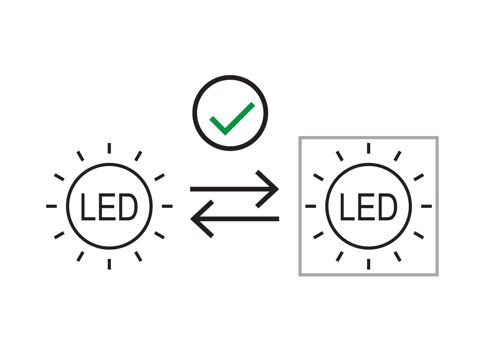 LED-AUßENLEUCHTE  - Klar/Grau, Basics, Glas/Metall (6,5/10,8/12,8cm) - Globo