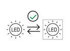 LED-AUßENLEUCHTE  - Klar/Grau, Basics, Glas/Metall (6,5/10,8/12,8cm) - Globo