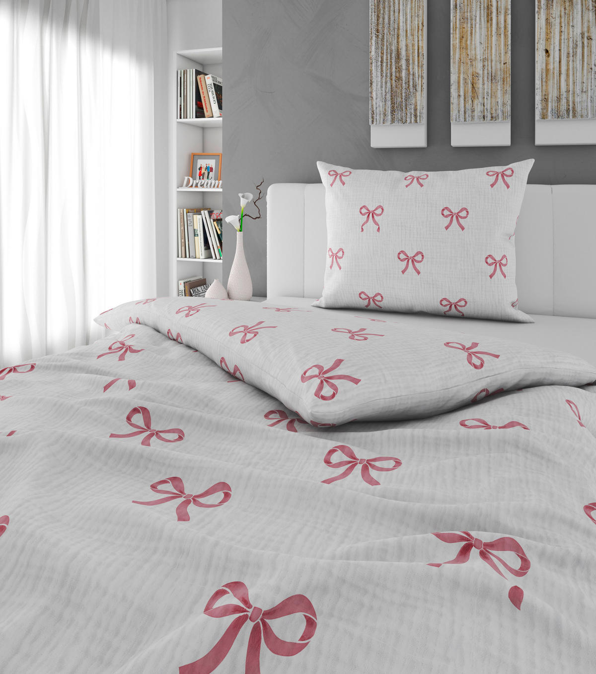 BETTWÄSCHE 2-teilig Musselin 140/200 cm  - Rosa, Textil (140/200cm) - Esposa