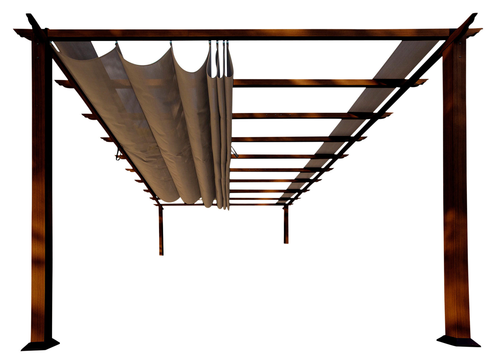 PERGOLA 505/236/350 cm   - Dunkelbraun, Basics, Kunststoff/Metall (505/236/350cm)
