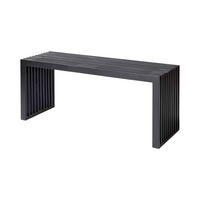 SITZBANK 104/43/35 cm Schwarz Mahagoni vollmassiv  - Schwarz, KONVENTIONELL, Holz (104/43/35cm) - MID.YOU