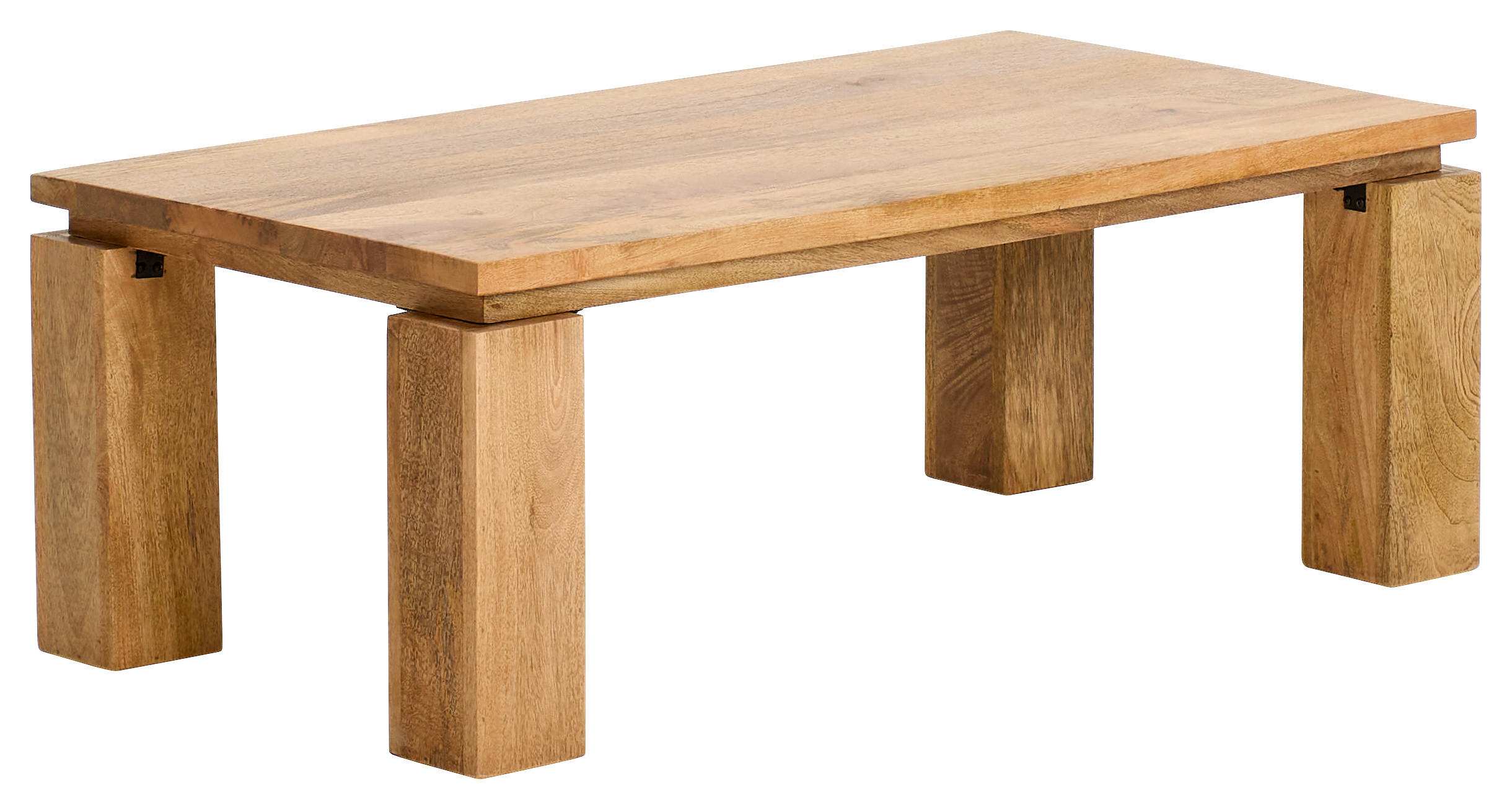 COUCHTISCH Mangoholz massiv rechteckig Kastanienfarben  - Kastanienfarben, Natur, Holz (110/40/60cm) - Livetastic