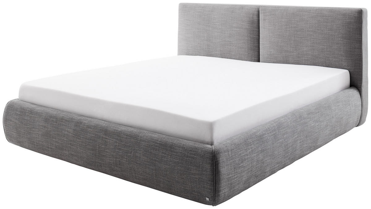 POLSTERBETT 180/200 cm  in Anthrazit  - Anthrazit/Naturfarben, Modern, Holz/Textil (180/200cm) - Livetastic
