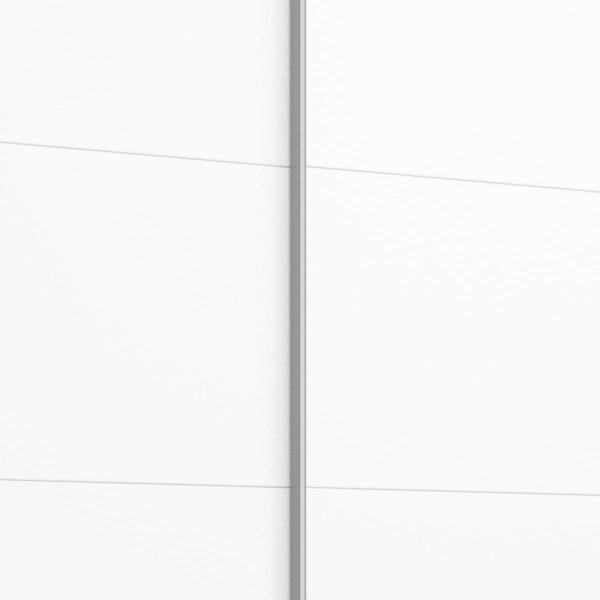 SCHWEBETÜRENSCHRANK in Weiss  - Weiss/Alufarben, Modern, Holzwerkstoff/Metall (181/210/62cm) - Rauch Möbel
