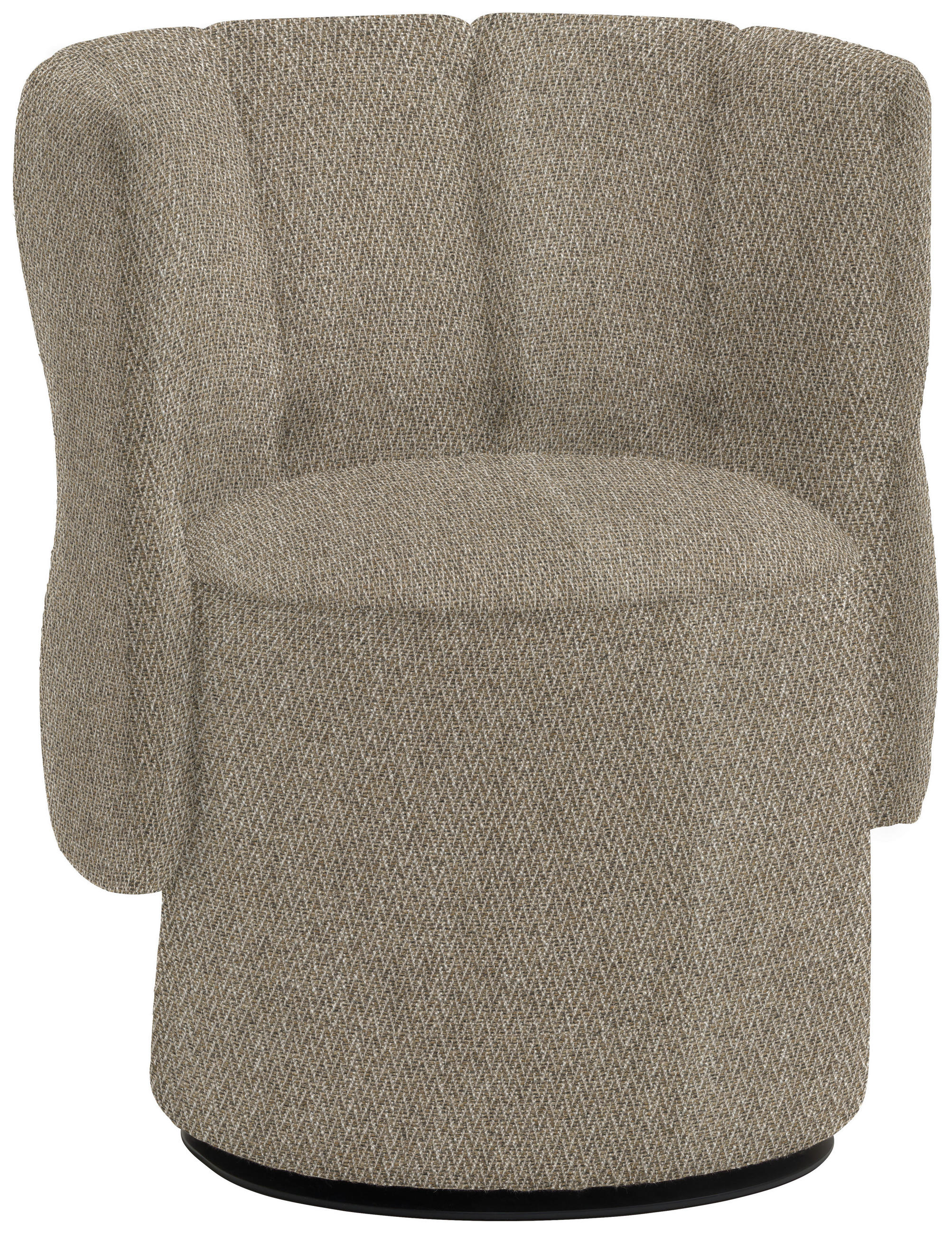 COCKTAILSESSEL in Webstoff Greige  - Greige/Schwarz, Design, Holz/Textil (73/82/62cm) - Emilio Belluti