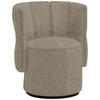 COCKTAILSESSEL in Webstoff Greige  - Greige/Schwarz, Design, Holz/Textil (73/82/62cm) - Emilio Belluti