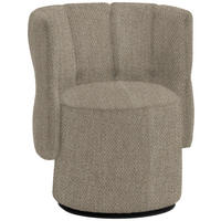 COCKTAILSESSEL in Webstoff Greige  - Greige/Schwarz, Design, Holz/Textil (73/82/62cm) - Emilio Belluti