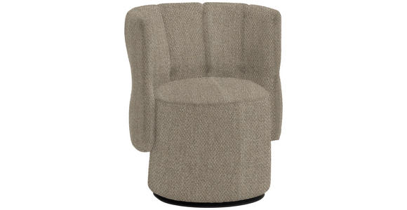 COCKTAILSESSEL - Greige/Schwarz, Design, Holz/Textil (73/82/62cm) - Emilio Belluti