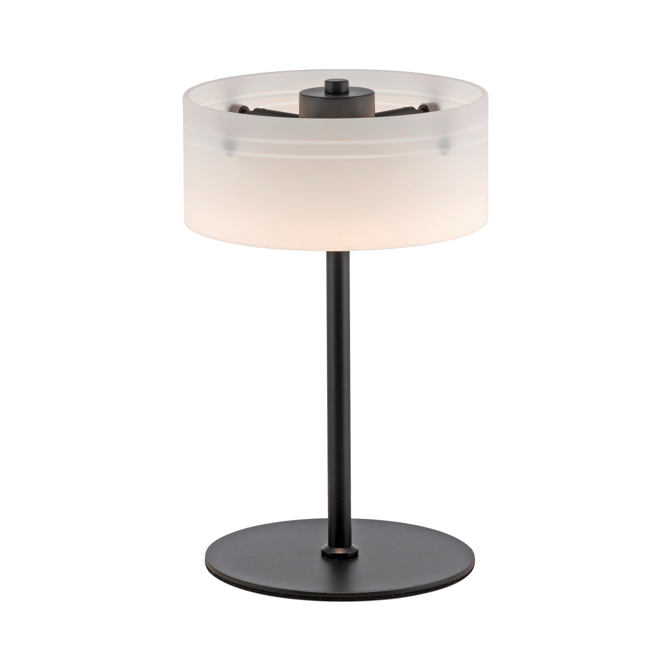 LED-TISCHLEUCHTE Marika 20/20/33 cm   - Schwarz, Design, Glas/Kunststoff (20/20/33cm) - Paul Neuhaus