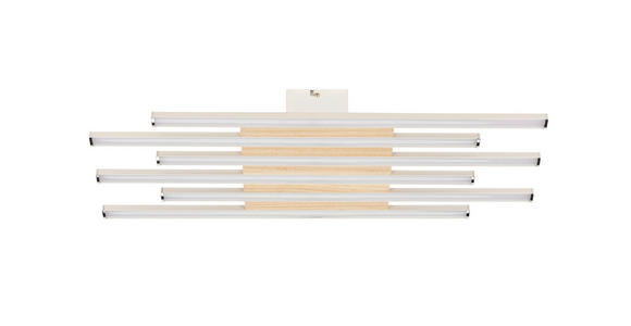LED-DECKENLEUCHTE 60/22/6 cm - Ecru/Weiß, Basics, Holzwerkstoff/Kunststoff (60/22/6cm) - Novel