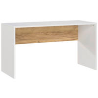 SCHREIBTISCH 140/60/75 cm  in Weiß, Eichefarben  - Eichefarben/Weiß, MODERN, Holzwerkstoff (140/60/75cm) - Germania