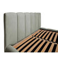 POLSTERBETT Lattenrost, Bettkasten Hellgrau 180/200 cm  - Hellgrau/Schwarz, KONVENTIONELL, Holz/Kunststoff (180/200cm) - Carryhome