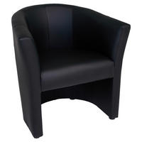 SESSEL in Lederlook Schwarz  - Schwarz, KONVENTIONELL, Kunststoff/Textil (68/78/65cm) - Boxxx