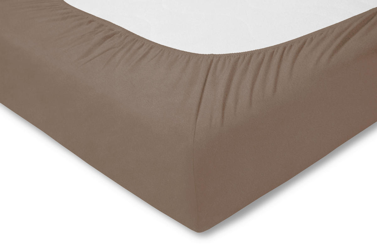 SPANNBETTTUCH  - Braun, Basics, Textil (150/200cm) - Estella