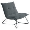 SESSEL Mikrovelours Anthrazit    - Anthrazit/Schwarz, Basics, Textil/Metall (69/76/86cm) - MID.YOU