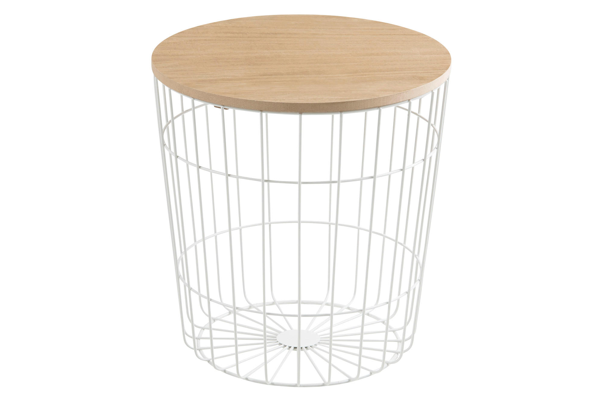 KLUBSKA MIZA, naravne barve  - bela/naravne barve, Design, kovina/leseni material (39/41cm) - Ti'me
