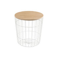 KLUBSKA MIZA, naravne barve  - bela/naravne barve, Design, kovina/leseni material (39/41cm) - Ti'me