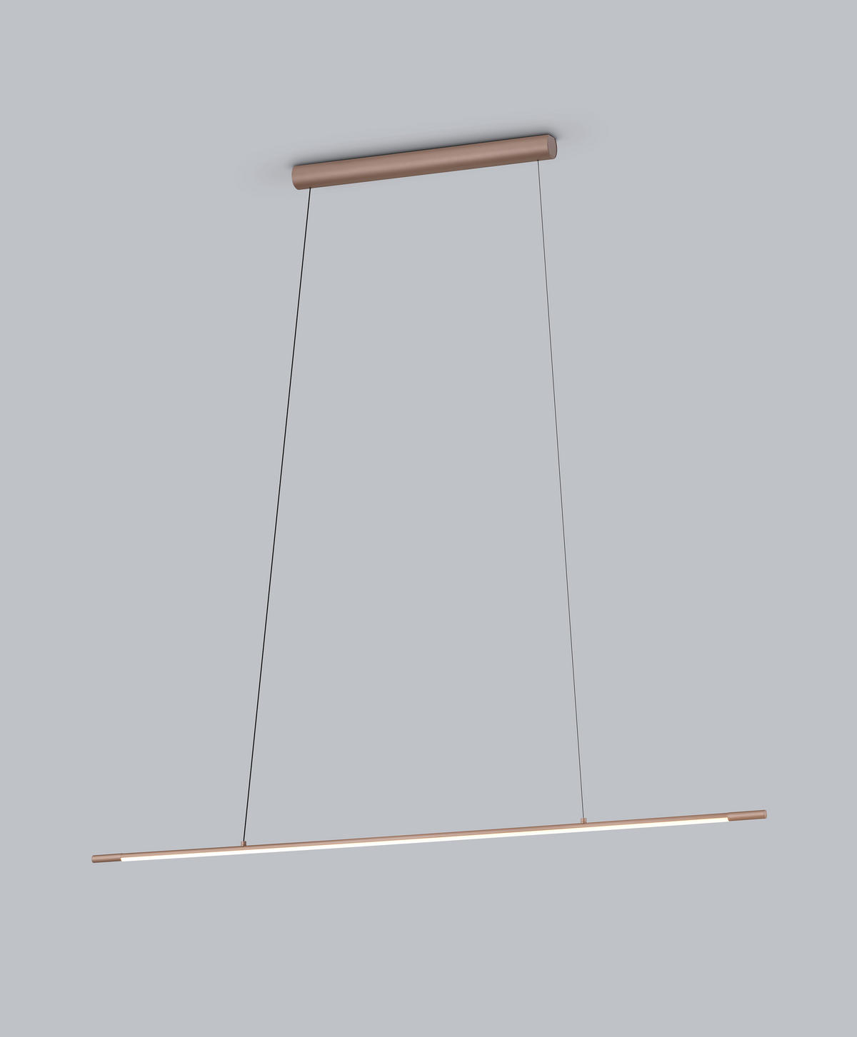 LED-HÄNGELEUCHTE Leda 133/4/20-210 cm  - Cappuccino, Design, Kunststoff/Metall (133/4/20-210cm) - Helestra