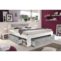 POSTELJNA GARNITURA  180 cm  x  200 cm , siva, bela  - siva/bela, Moderno (180/200cm) - MID.YOU