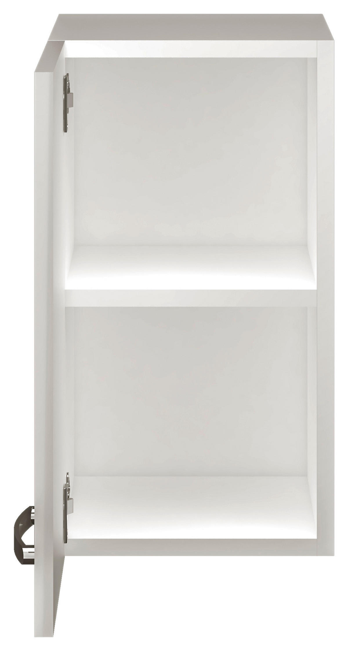 KÜCHENOBERSCHRANK 30/54,8/32 cm  in Weiß, Weiß Hochglanz  - Edelstahlfarben/Weiß Hochglanz, MODERN, Holzwerkstoff/Metall (30/54,8/32cm) - FlexWell