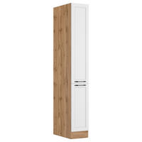 SKÅP MED UTDRAGSFUNKTION 30/200/60 cm  i vit, ek Wotan  - vit/ek Wotan, Lifestyle, metall/trämaterial (30/200/60cm) - Held