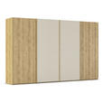 SCHWEBETÜRENSCHRANK 360/223/68 cm 4-türig Eichefarben, Champagner  - Champagner/Eichefarben, Design, Glas/Holz (360/223/68cm) - Novel