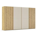 SCHWEBETÜRENSCHRANK 360/223/68 cm 4-türig Eichefarben, Champagner  - Champagner/Eichefarben, Design, Glas/Holz (360/223/68cm) - Novel