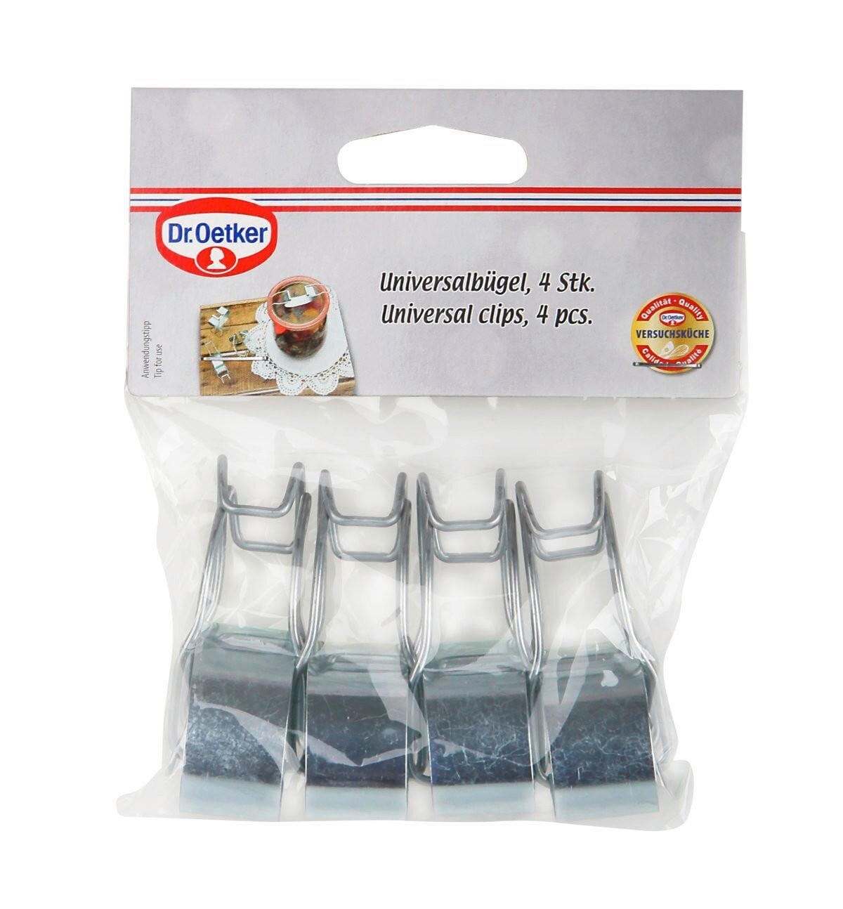 TASAKZÁRÓ CSIPESZEK  - ezüstszínű, Basics, fém (635/4,5cm) - Dr.Oetker