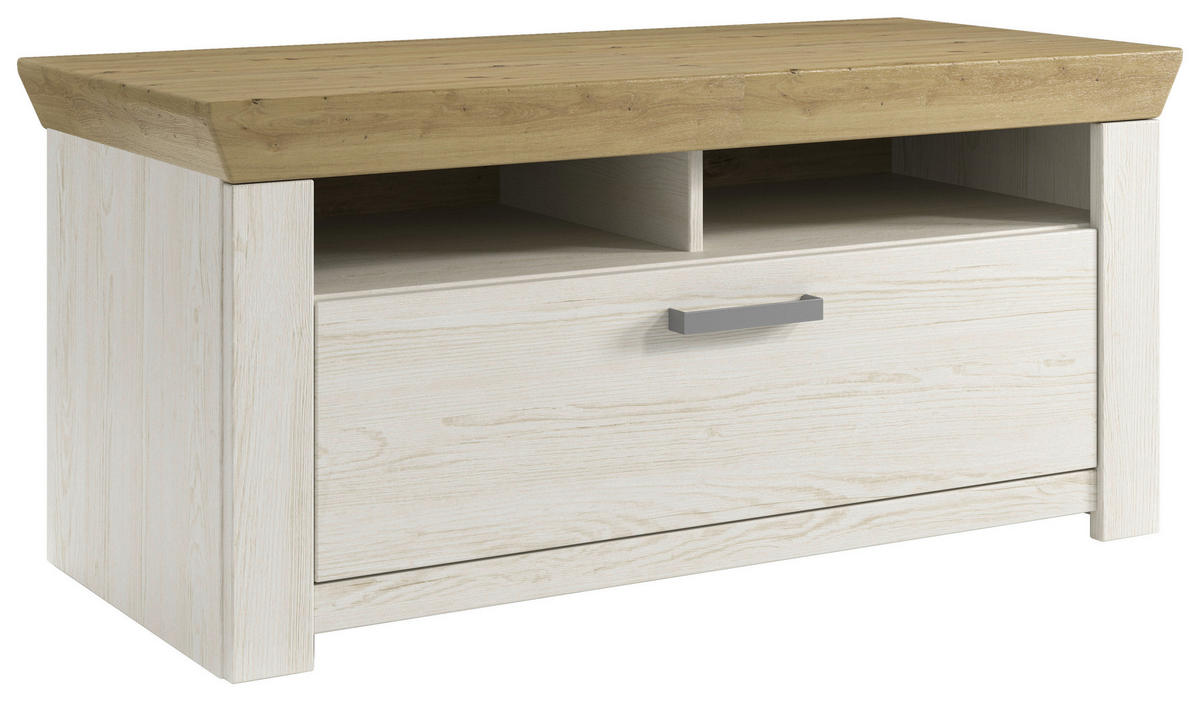 GARDEROBENBANK  in 104,5/46,6/51,2 cm  - Chromfarben/Eichefarben, Basics, Metall (104,5/46,6/51,2cm) - SetOne by Musterring