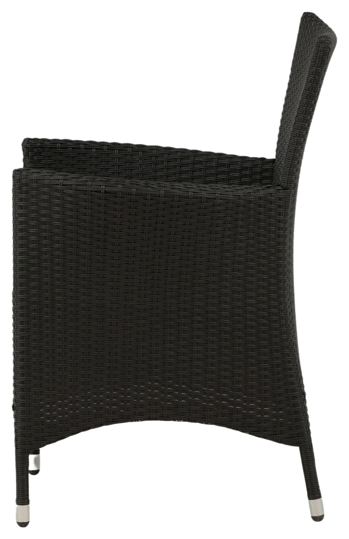 STAPELSESSEL Stahl Schwarz, Silberfarben  - Silberfarben/Schwarz, KONVENTIONELL, Kunststoff/Metall (60/88/60cm) - Gardenson